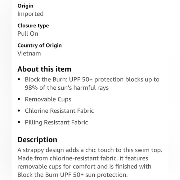 Speedo tankini top (XS) - Picture 12 of 12